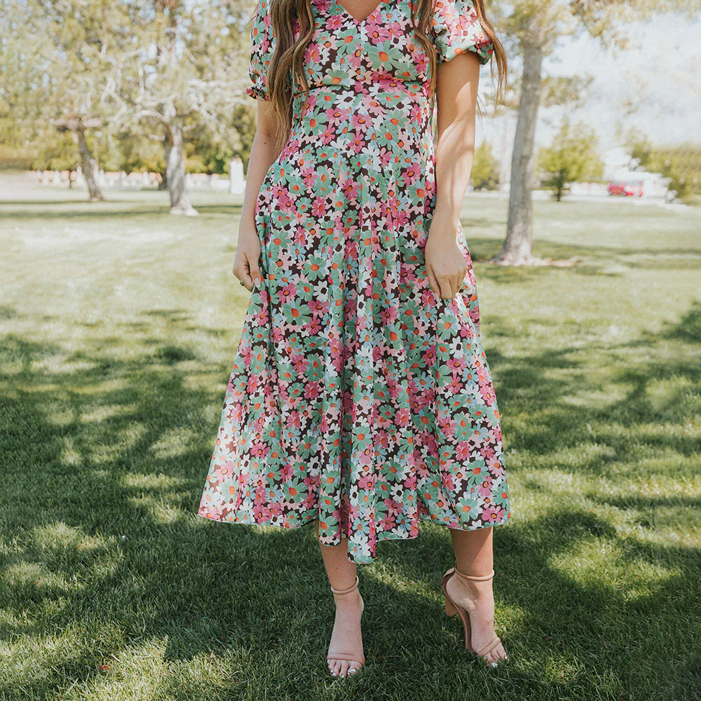 Flora Dress (Ditzy Bloom Pastel) - Image 6