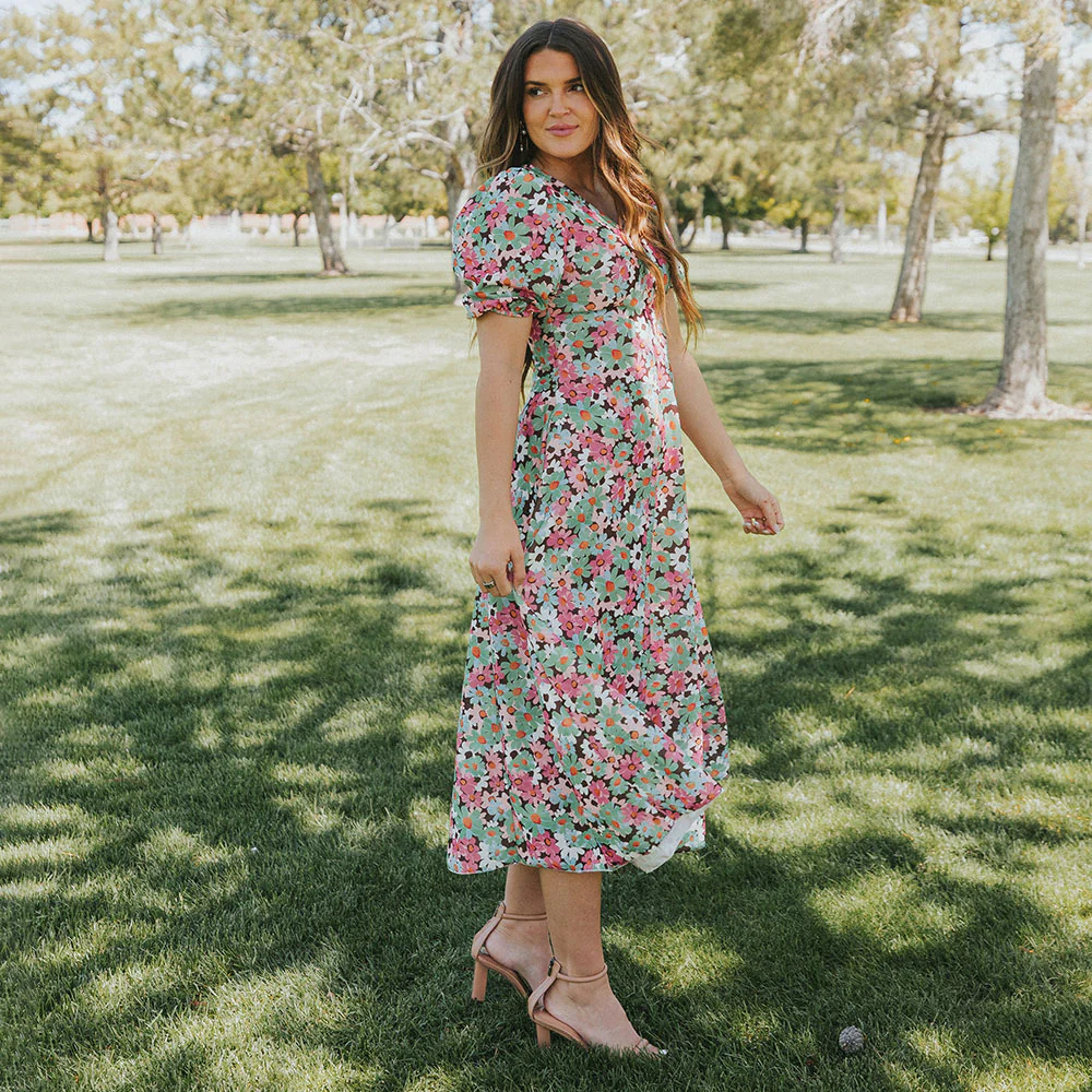 Flora Dress (Ditzy Bloom Pastel) - Image 8