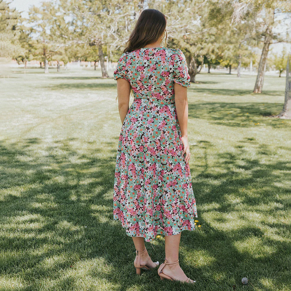 Flora Dress (Ditzy Bloom Pastel) - Image 9