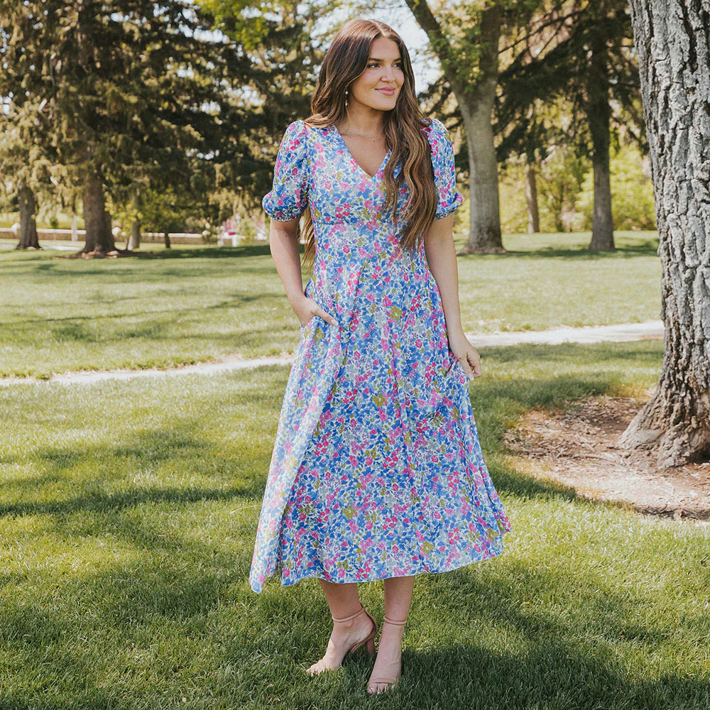 Flora Dress (Iris Cobalt) - Image 10
