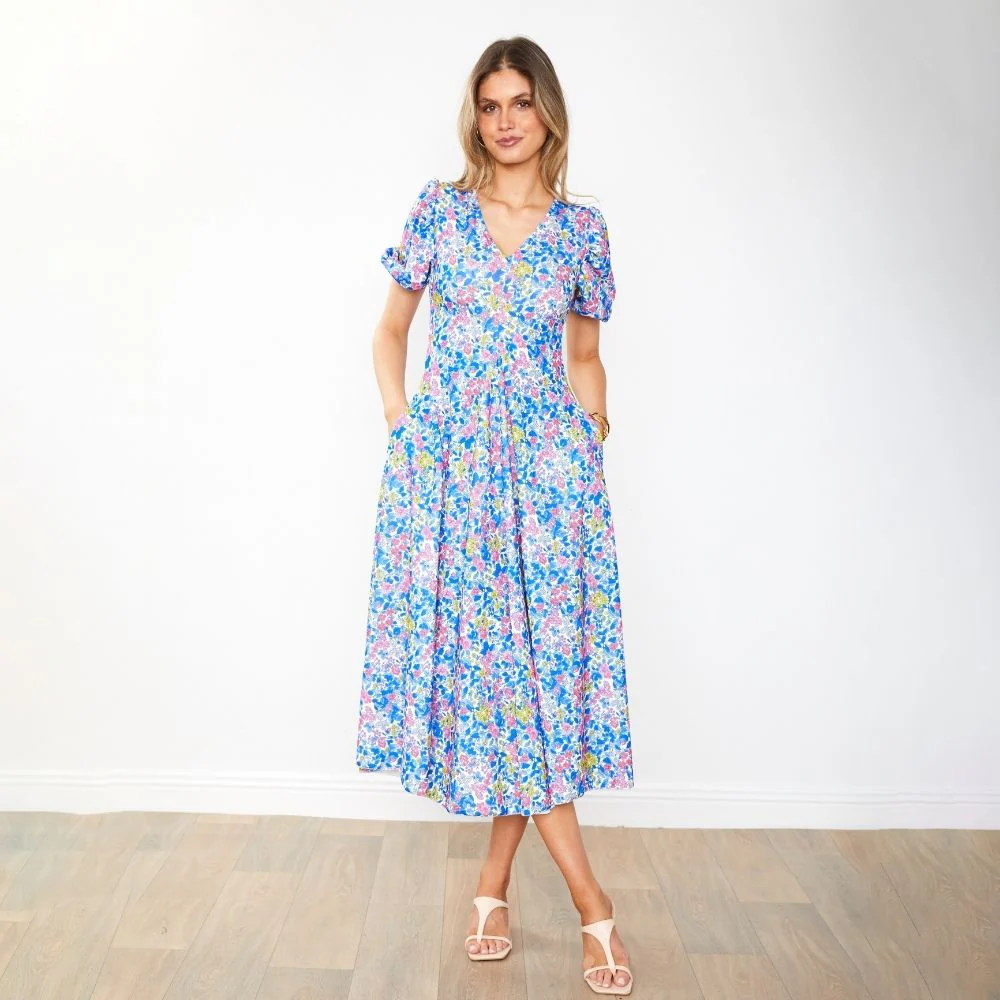 Flora Dress (Iris Cobalt) - Image 14