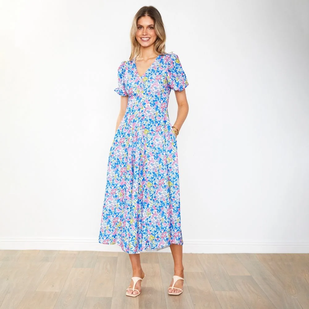 Flora Dress (Iris Cobalt) - Image 15