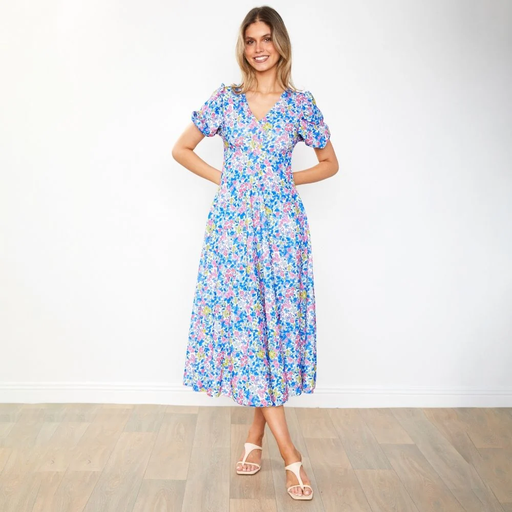 Flora Dress (Iris Cobalt) - Image 16