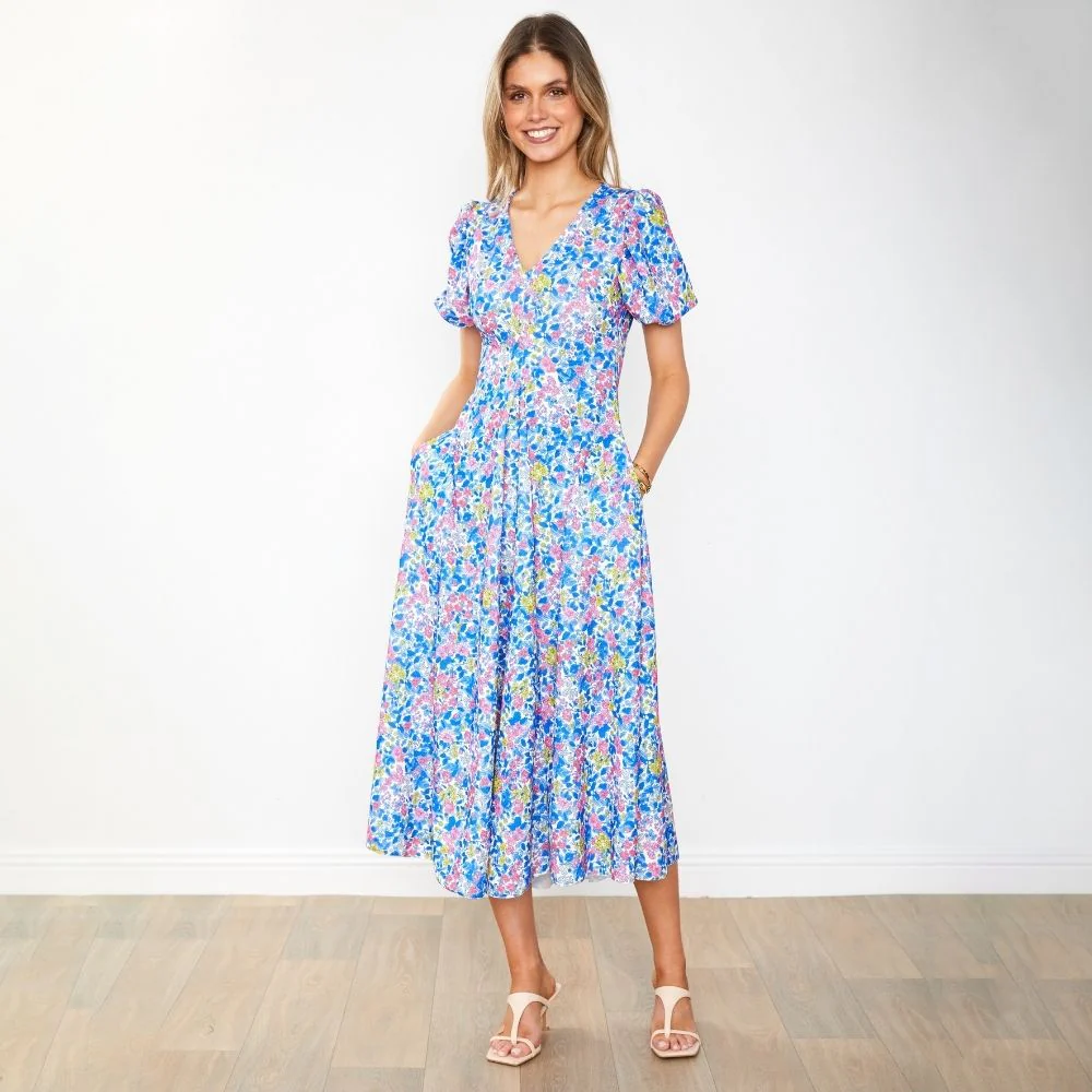 Flora Dress (Iris Cobalt) - Image 17