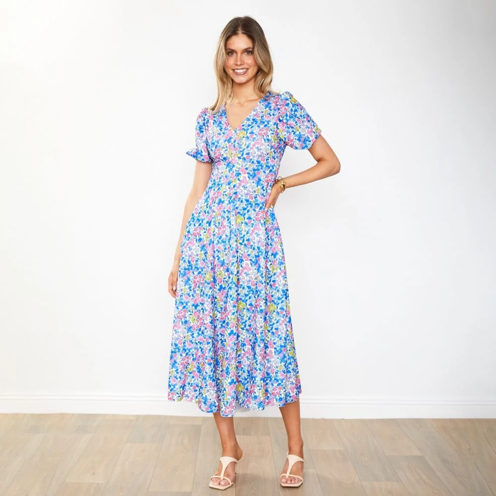 Flora Dress (Iris Cobalt) - Image 19