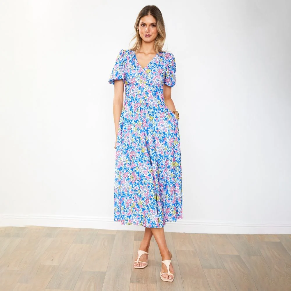 Flora Dress (Iris Cobalt) - Image 23