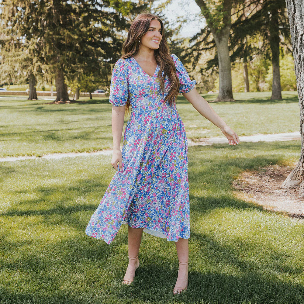 Flora Dress (Iris Cobalt) - Image 3