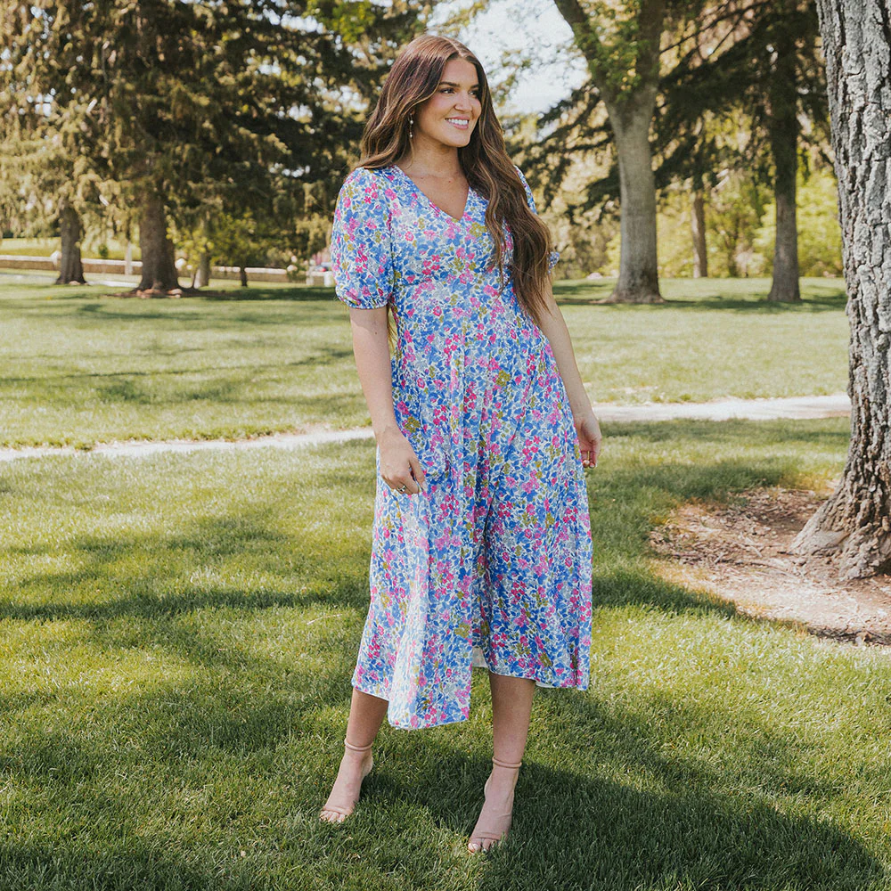 Flora Dress (Iris Cobalt) - Image 4