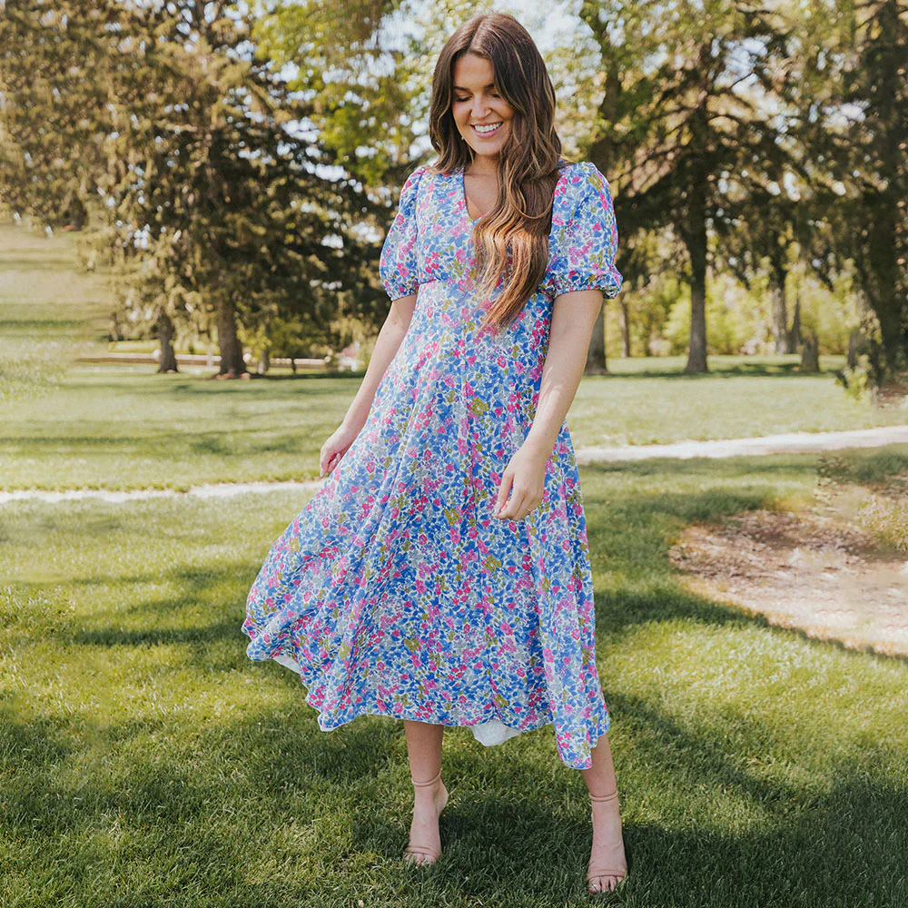 Flora Dress (Iris Cobalt) - Image 5