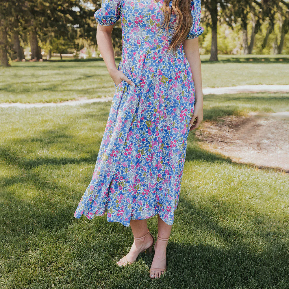 Flora Dress (Iris Cobalt) - Image 6