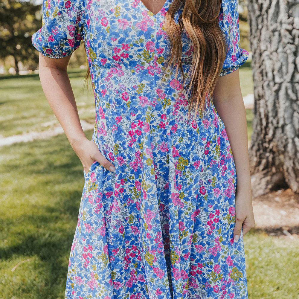 Flora Dress (Iris Cobalt) - Image 7