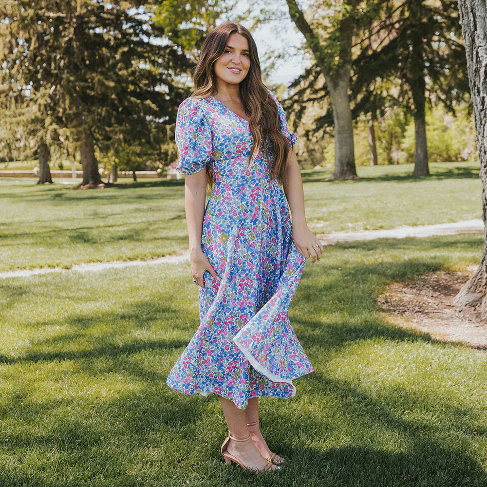 Flora Dress (Iris Cobalt) - Image 8