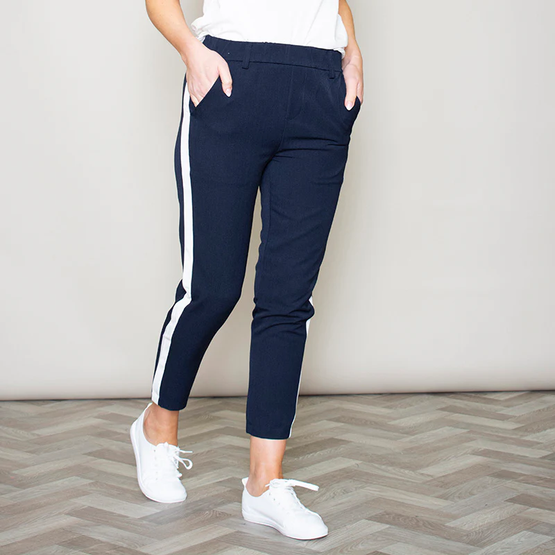 Nikki Navy Stripe Trousers