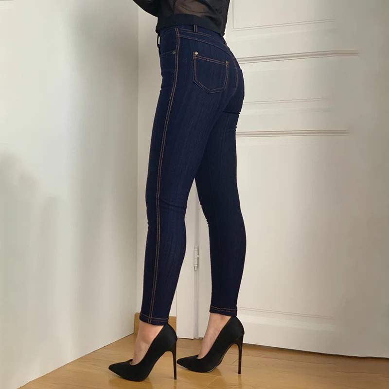 Pia Fleece Jean (Blue) - Image 2