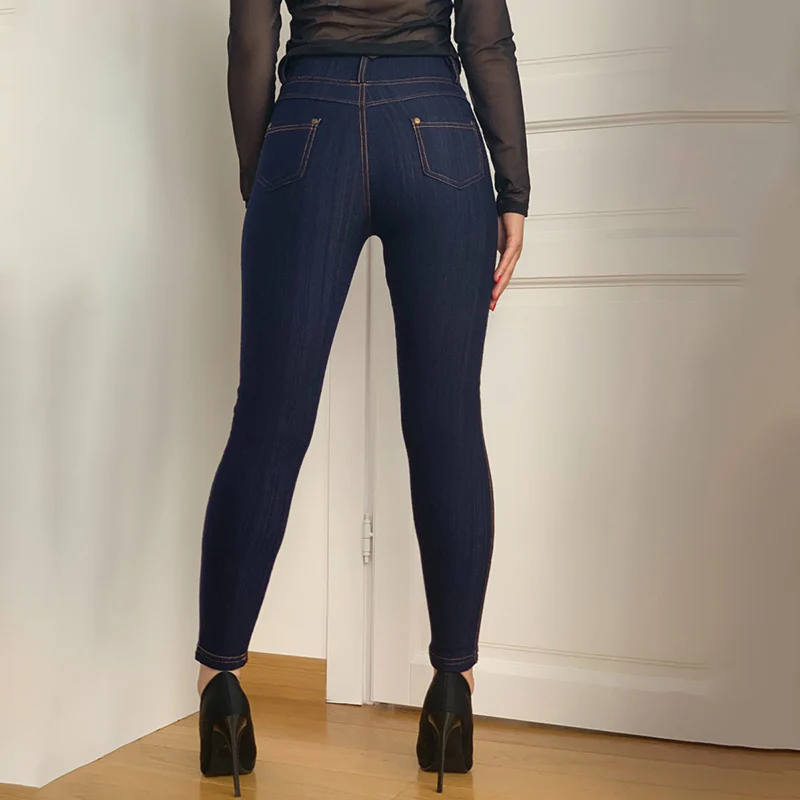 Pia Fleece Jean (Blue) - Image 3