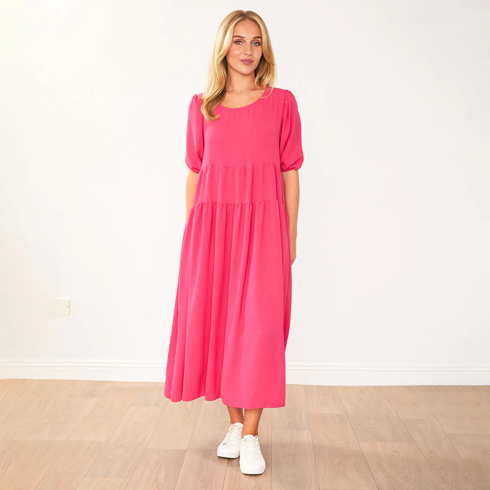 Pamela Dress (Fuchsia) - Image 12