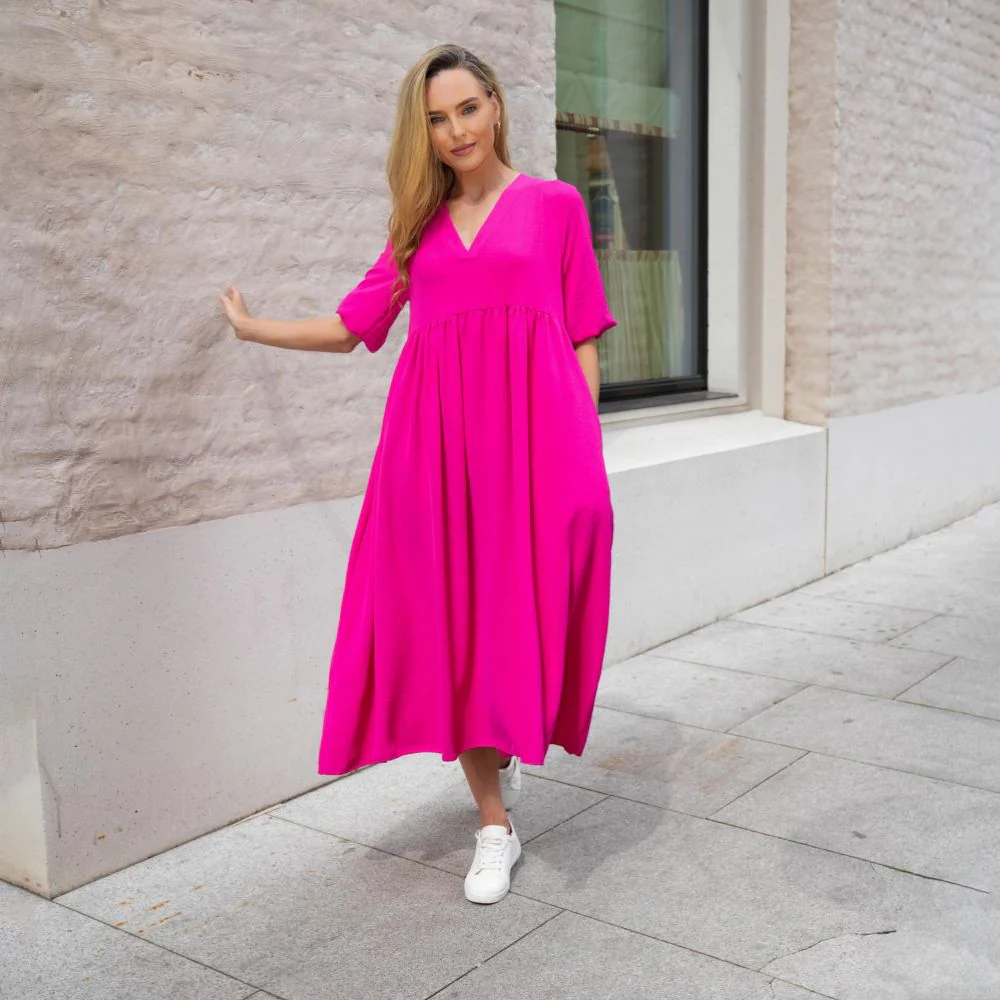 Pamela Dress (Fuchsia) - Image 3