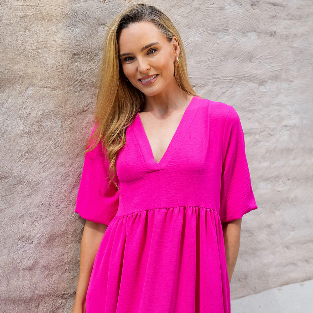 Pamela Dress (Fuchsia) - Image 8