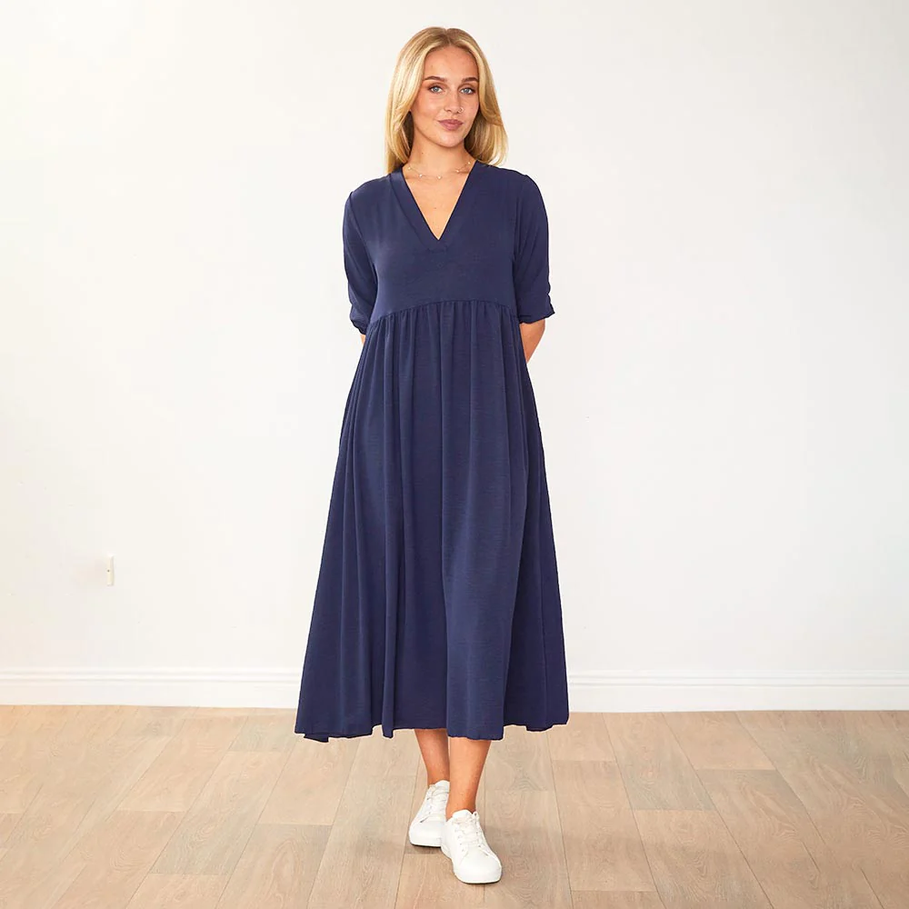 Pamela Dress (Navy) - Image 7