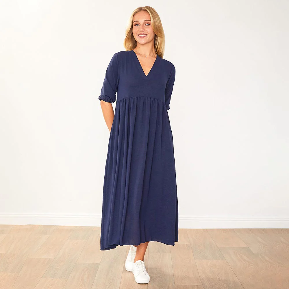 Pamela Dress (Navy) - Image 9