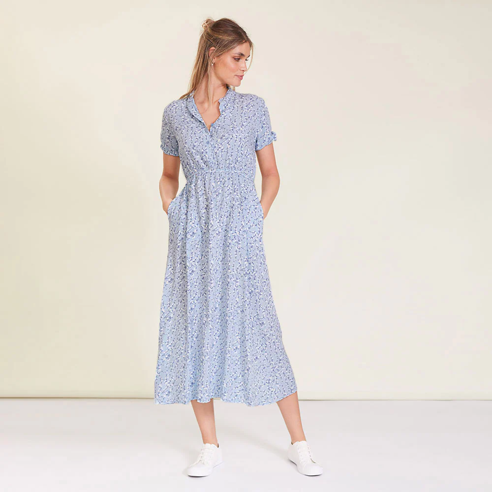 Parker Dress (Blue Floral) - Image 3
