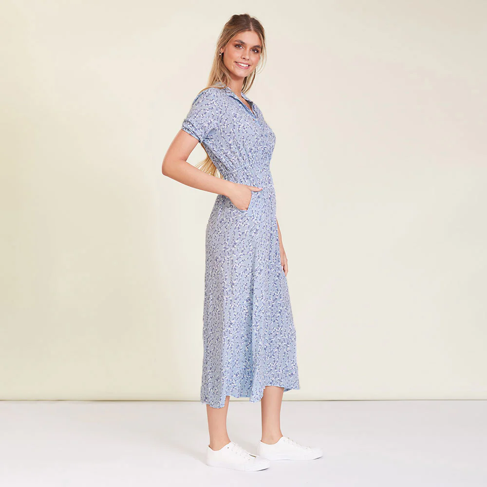 Parker Dress (Blue Floral) - Image 5