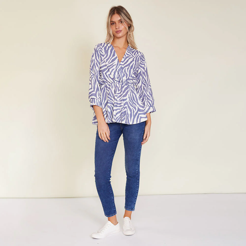 Pearl Top (Zebra Blue) - Image 2