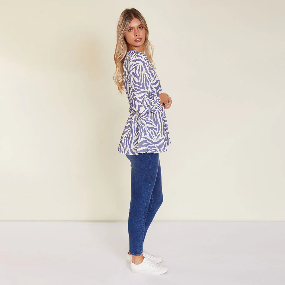 Pearl Top (Zebra Blue) - Image 3