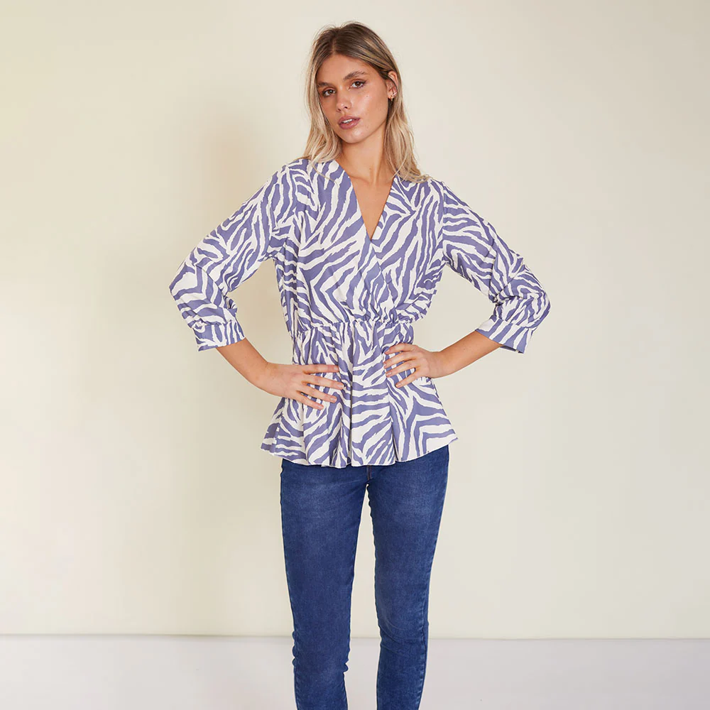 Pearl Top (Zebra Blue) - Image 4