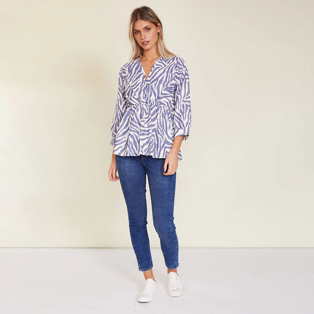 Pearl Top (Zebra Blue) - Image 5