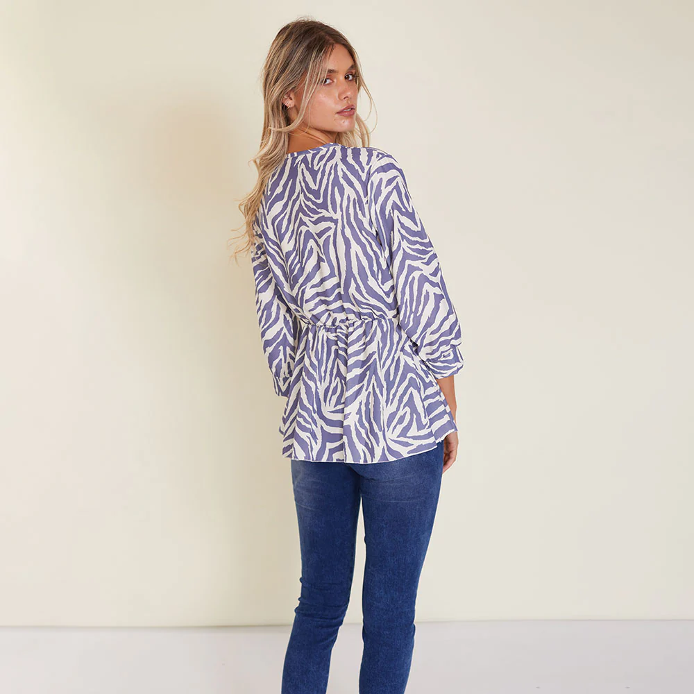 Pearl Top (Zebra Blue) - Image 6
