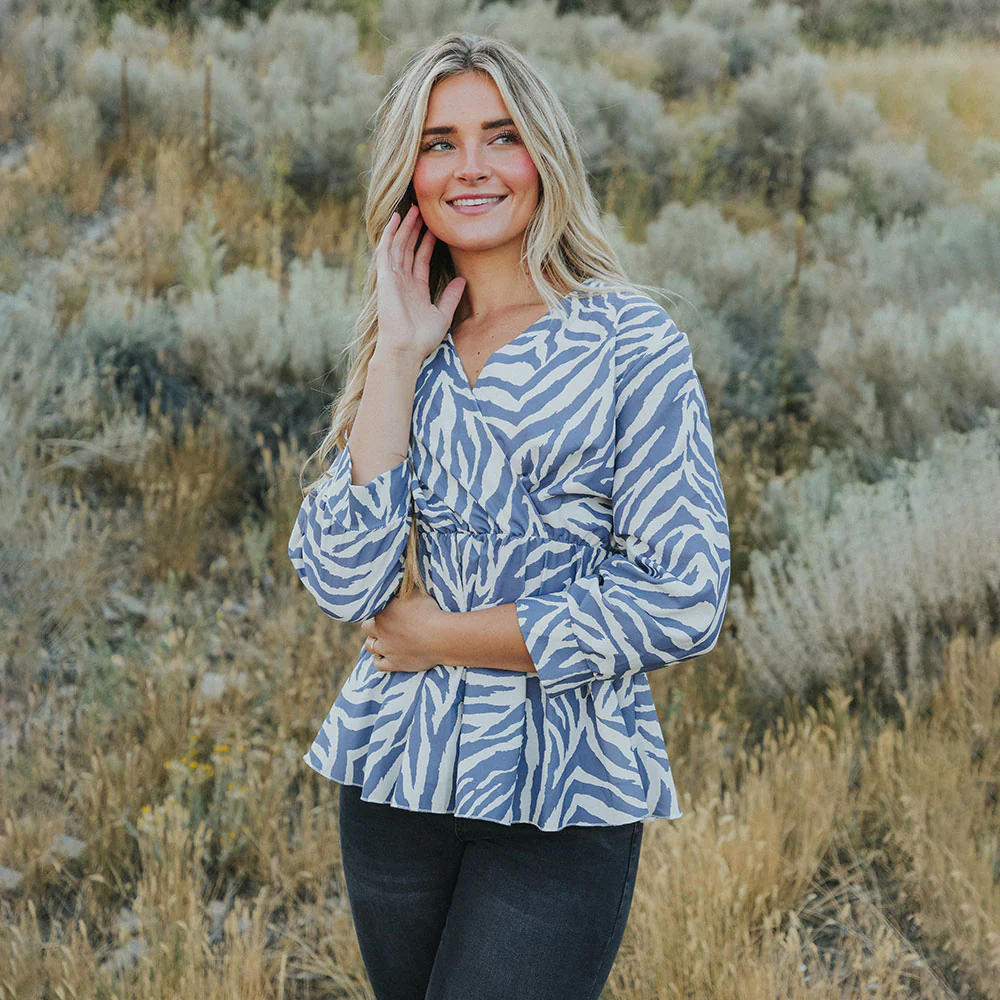Pearl Top (Zebra Blue) - Image 7