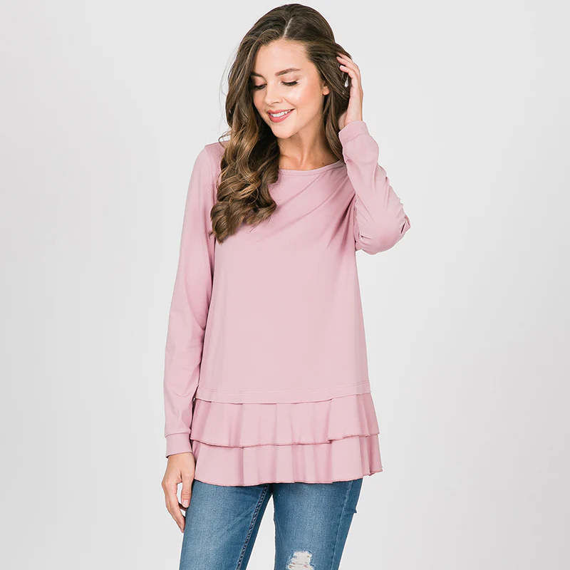 Peggy Peplum Sweater Pink - Image 3