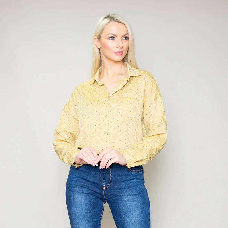 Penny Floral Shirt (Lemon) - Image 4