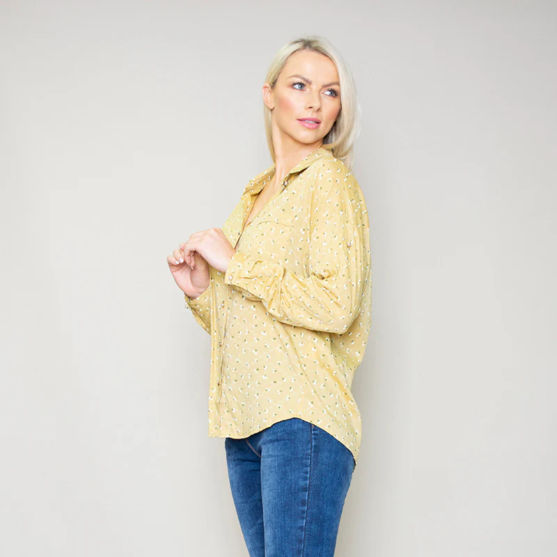 Penny Floral Shirt (Lemon) - Image 6