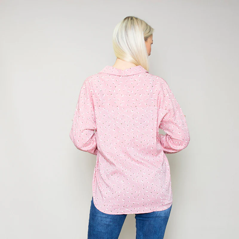 Penny Floral Shirt (Pink) - Image 10