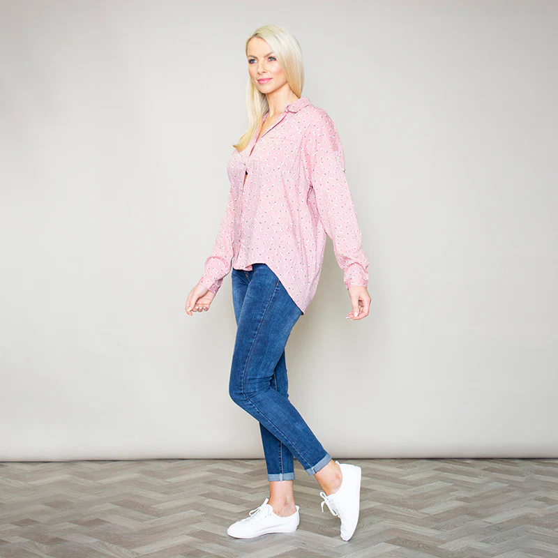 Penny Floral Shirt (Pink) - Image 4