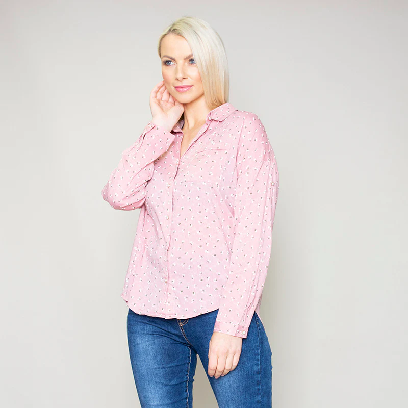 Penny Floral Shirt (Pink) - Image 9