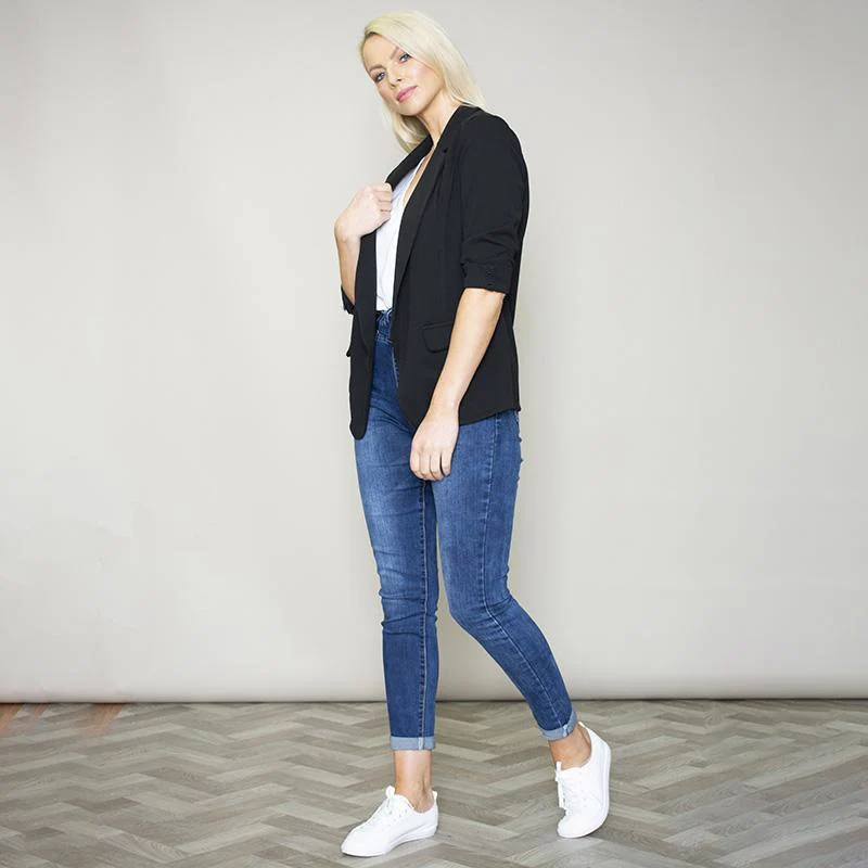 Rosalyn Stretch Blazer (Black) - Image 3