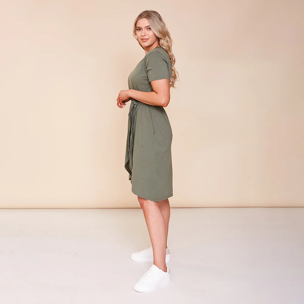 Peyton Dress (Khaki) - Image 5