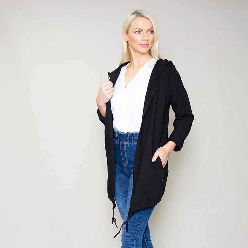 Pippa Parka Hoody (Black) - Image 4