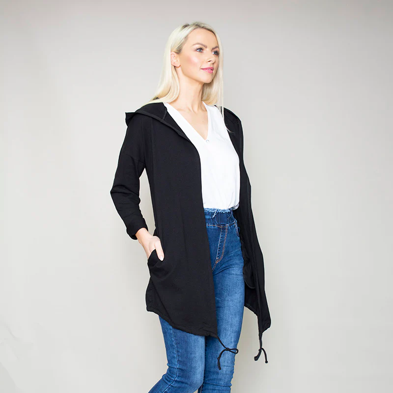 Pippa Parka Hoody (Black) - Image 8