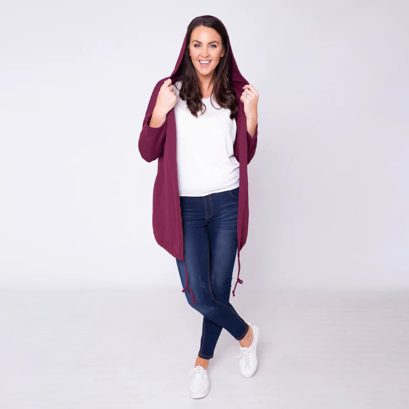 Pippa Parka Hoody Burgundy - Image 5