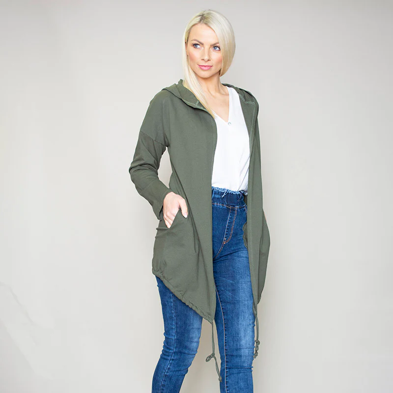 Pippa Parka Hoody (Khaki) - Image 2