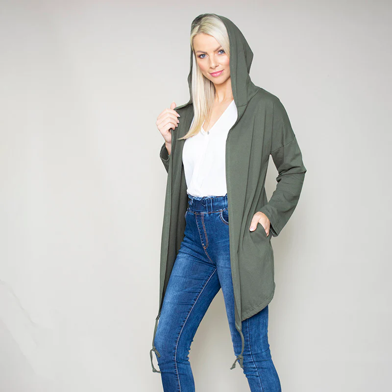 Pippa Parka Hoody (Khaki) - Image 3