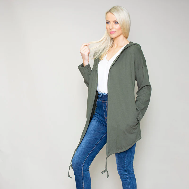 Pippa Parka Hoody (Khaki) - Image 5