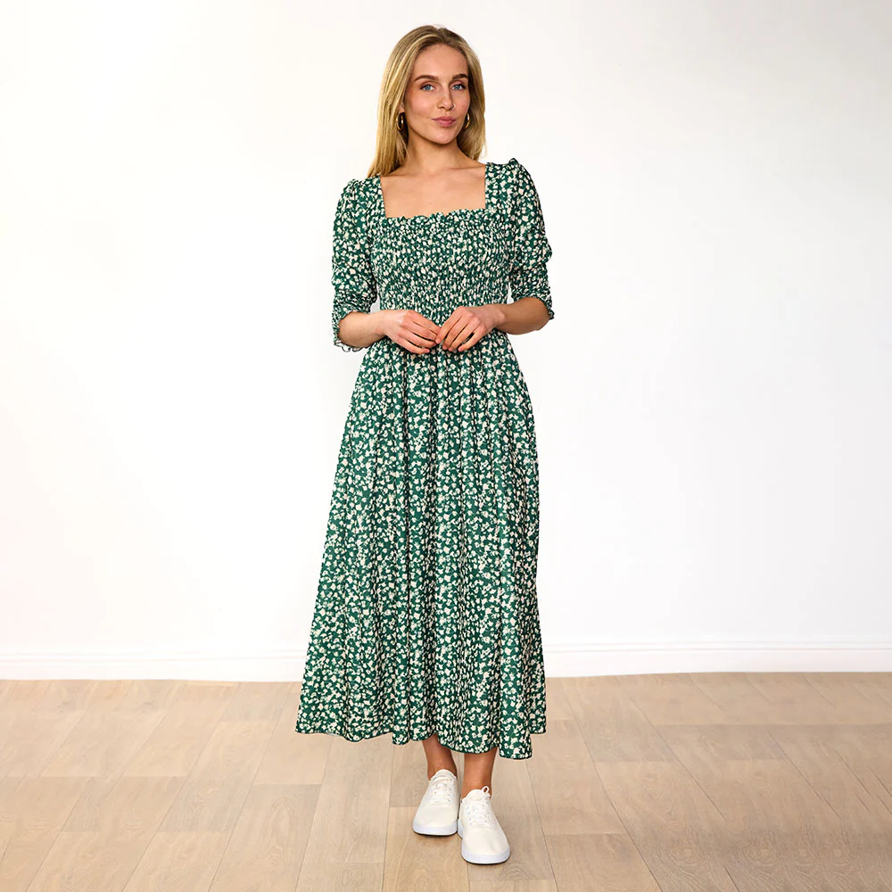 Pixie Dress (Floral Green) - Image 4