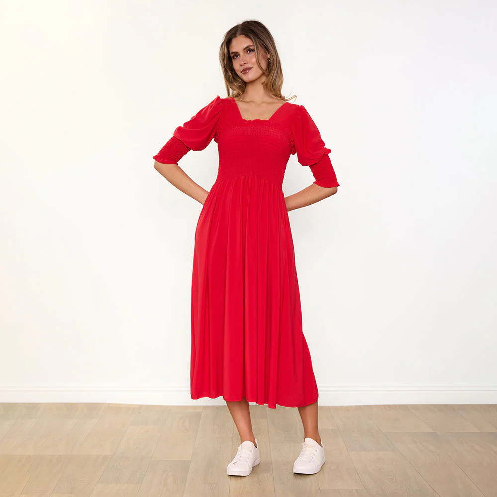 Pixie Dress (Red) - Image 5