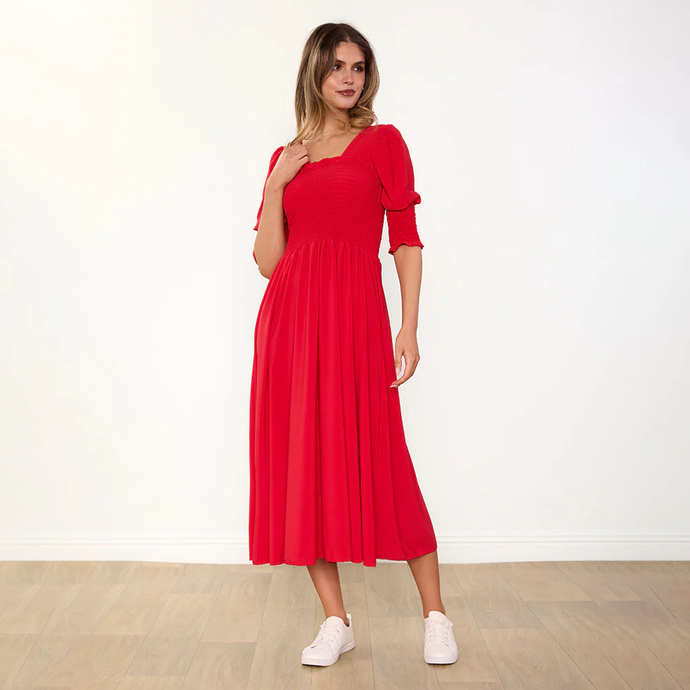 Pixie Dress (Red) - Image 6