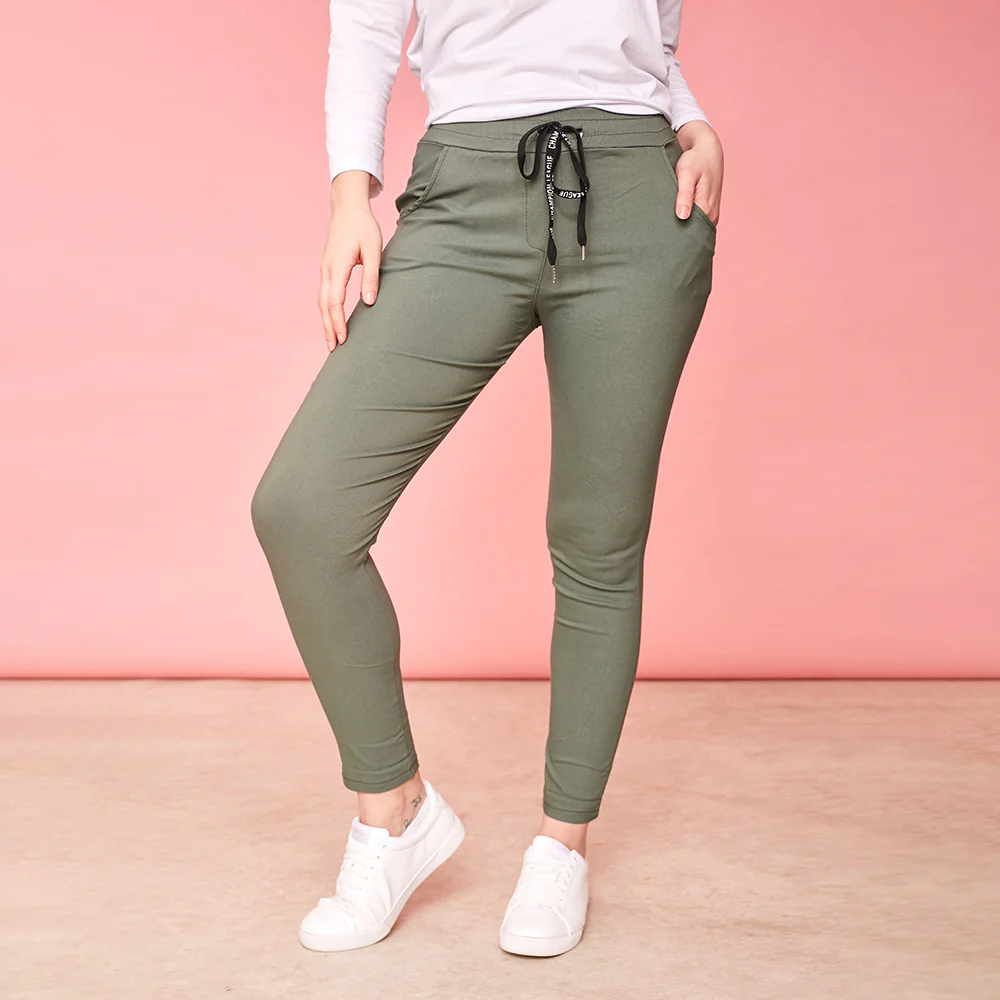 Rhiona Stretch Trousers (Khaki) - Image 7